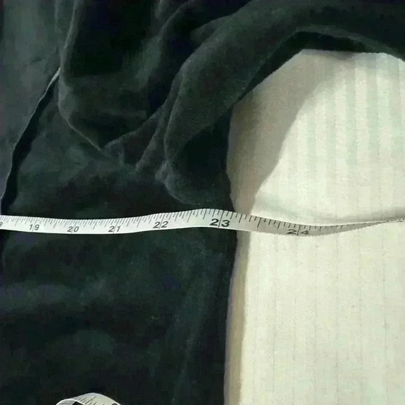 NWT Cappagallo soft black velour Y2K athleisure light crew sweatshirt size XL - Picture 8 of 10